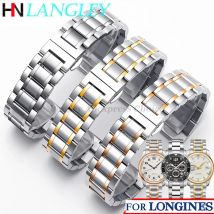 Cinturino per orologio LONGINES cinturino in acciaio inossidabile cinturino originale Master Crescent 12/13/14/15/16/17/18/19/20/21/22/24mm
