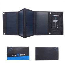 Panel Solar plegable de 28W, 2 puertos USB, cargador de teléfono Solar portátil plegable con Panel Solar SunPower para teléfono móvil y Camping