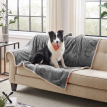 FEANDREA Tierdecke, Sherpa TPU-Folie Flanell, S-XXL wasserdicht für Haustier