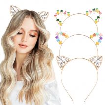 Strass Stirnband Katzen ohren Kopf bedeckung Halloween Stirnband Hasen ohren Cosplay Haarschmuck