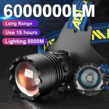 High Power Scheinwerfer Lange Reichweite Docht 4-LED Scheinwerfer Teleskop Zoom Kopf Taschenlampe Angeln Licht Lampe Taschenlampe Für Camping angeln
