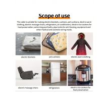 12V Silicone Rubber Low-voltage Heating Wire with Cold Wire Do Joint for Car Seats/Electric Blankets/Heating Pads/Floor Mat