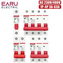 DZ47 1P 2P 3P 4P 3A-63A AC 230V 400V Typ C Mini wyłącznik automatyczny MCB Krótki wyłącznik przeciążeniowy Montaż na szynie Din Zdolność wyłączania