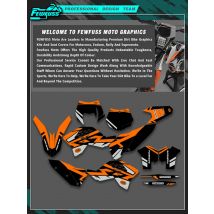 Fewfuss For KTM SX SXF 2007 2008 2009 2010 EXC EXCF 125 250 300 450 2008 2009 2010 2011 Full Set Graphics Decals Stickers Kit