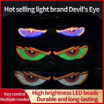 Lkw Teufel Augen Licht Modifikation Auge RGB Dynamische Animation Led-anzeige Dekor Pixel Panel Fenster Trim Lampe USB Multi-modus Lampe