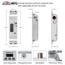 5YOA DC12V Fail Safe NC Electric Drop Bolt Lock With Time Delay Access Control Electronic Door Mortise Lock Gate Entry System