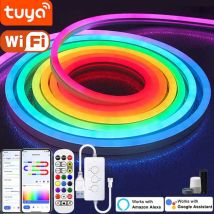 TUYA Neonowe taśmy LED 5V 72LEDs/M Silikonowe neonowe światło linowe z synchronizacją muzyki RGBIC Dreamcolor Chasing Strip Tape do pokoju