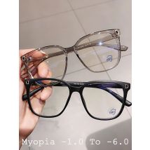 Luxury Brand Anti-Blue Light Myopia Glasses Women Men Eyewear Eye Protective Computer Eyeglasses Diopter 0 -1.0 -1.5 To -6.0