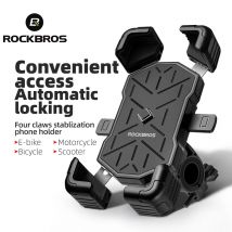 ROCKBROS Fahrrad-Handyhalter 360° °   Ansicht Universal Fahrrad Telefon Halter 4,5-7,2 zoll Handy Ständer Stoßfest Motorrad Halterung