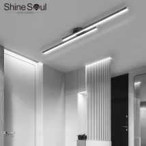 Plafoniera moderna a LED Linea semplice Lampada da corridoio in alluminio Soggiorno Camera da letto Lampada da soffitto con decorazione interna con regolazione remota