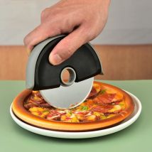 Rundrad-Schneide messer für Pizza mit Deckel Edelstahl-Rollen teig Pizzas ch neider Cutter Gebäck Backen Küchen zubehör