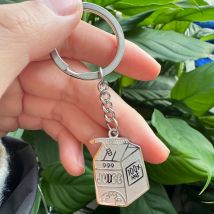 Harong JUICE WRLD 999-Anhänger-Schlüsselanhänger, kreative Getränkebox, klobige Halskette, Schmuck, Geschenke für Männer und Frauen, Accessoires