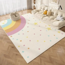 VIKAMA Children's Room Playmat Home Decor Living Room Bedroom Entryway Washable Dirty Resistant Non-Linting Rug Size Available