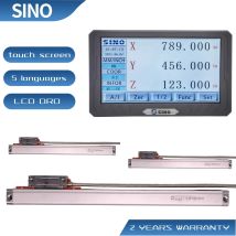 SINO-SDS2-3VA, 3-osiowy cyfrowy odczyt LCD, zestaw DRO i 3 sztuki, szklane, liniowe enkodery skali do tokarki, młynek