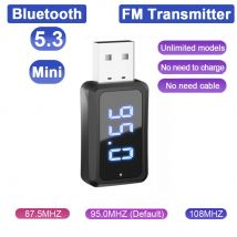 LCD Digital Car Bluetooth 5.3 trasmettitore ricevitore vivavoce chiamata Mini USB Power Car Kit Wireless Auto Audio per Auto Fm Radio