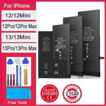 Nueva batería de 0 ciclos para IPhone 12 13 Mini Pro Max batería de alta capacidad para 12mini 13mini 12Pro 13Pro pegatina herramientas gratuitas