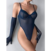 Sexy Jumpsuit With Lace Transparent Mesh Gloves Women Rompers Clothing Body Suits Lace Transparent Sweet Fashion Sexy Korean 5OW