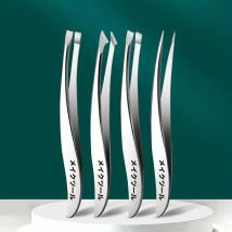 4 Stücke Spiegel Lichtkurve Pinzette Zupfen Haar Augenbraue Clip Zupfen Bart Augenbrauen Falsche Wimpern Make-Up Make-Up-Tool Set