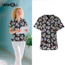 Ausverkauf Halloween Arzt Krankenschwester Uniform Scrubs Tops Klinische Operationssaal Arbeitskleidung Klinisches Scrub Top