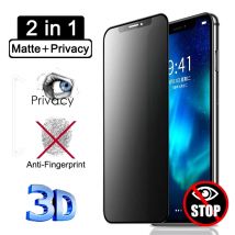 Privatsphäre + mattes gehärtetes Glas für iPhone 11 12 13 14 15 16 Pro Max 17 Air 6 7 8 Plus SE X XS XR Anti Spy Peeping Displayschutzfolie