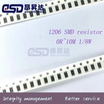 100pcs 1% 1206 SMD resistor 0R~10M 1/4W 0 0.1 1 10 100 150 220 330 ohm 1K 2.2K 4.7K 10K 100K 1R 10R 100R 150R 220R 330R 1M 10M