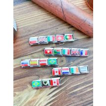 2025 Original Fashion World National Flag Italian Charm Fit 9mm Bracelet Stainless Steel Jewelry Making