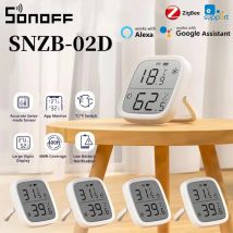 SONOFF SNZB-02D Zigbee LCD Sensore intelligente di temperatura e umidità Monitoraggio remoto in tempo reale Lavoro domestico intelligente con Alexa Google