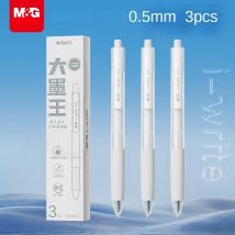 M&G 3-teiliger Gelstift, schwarz, schnell trocknende Tinte, Push-Action-Gel-Tintenstift, ST-Feder, große Kapazität, für Studenten, Büro, Schreiben
