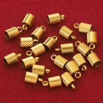 10 Stück strukturierte Edelstahl-Verschlüsse, Haken, Schnüre, Leder-Endkappen, Kordel für Schmuckherstellung, Armband, Halskette, DIY-Schmucksuche