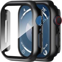 Black Tempered Glass Case for Apple Watch Series 10 46MM 42MM Ultra 3 2 9 8 49MM 45MM 41MM 40MM 44MM Screen Protector Protection
