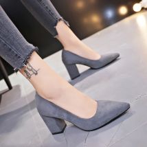 Neue Frauen Pumps Herde süße dicke High Heels weibliche sexy Büro spitzen Zehen Kleid Arbeit Pump süße Schuhe Damen Schuhe