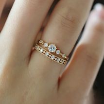 Dainty Täglichen Midi Ringe Für Frauen Einfache Aushöhlen Zirkonia Gelb Gold Silber Farbe Geschenke Mode Schmuck Ringe KCR110
