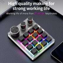 2.4G Personalizza Bluetooth 3 modalità Tastiera meccanica personalizzata USB con manopola Pulsante volume Manopola Programmazione Macro Gaming 16 tasti