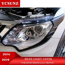 ABS Schwarz Scheinwerfer Abdeckungen Für Mitsubishi L200 Triton 2015 2016 2017 2018 Auto Streifen