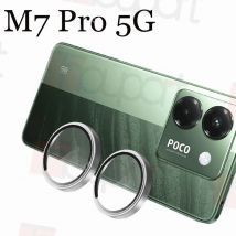 3/2/1PCS Protezione dell'obiettivo della fotocamera in metallo per Xiaomi POCO M7 Pro 5G Vetro della fotocamera 3D Snap-On Pellicola dell'obiettivo antigraffio
