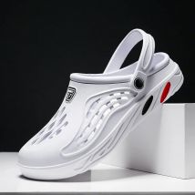 Sommer Männer Sandalen Licht Eva Männer Freizeit schuhe Loch Schuhe verstopft Liebhaber Hausgarten Outdoor männlich Strand flache Hausschuhe große Größe 49