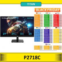 TITAN ARMY P2718C Piatto, IPS, Frequenza di aggiornamento FHD 144 Hz, Rapporto di aspetto 16:9, Monitor da gioco, 27 pollici, 350cd/m2 (Typ), SRGB,250cd/m2