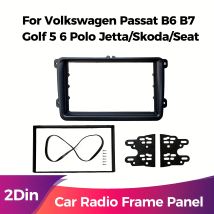 Double DIN Car Stereo Radio Fascia Frame Trim Frame For Volkswagen Passat b6 b7 golf 5 6 Polo Jetta Skoda Seat Altea Panel Trim