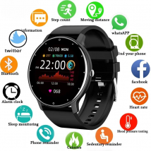 LIGE inteligentny zegarek kobiety mężczyźni w pełni dotykowy ekran Bluetooth 5.2 połączenie wodoodporne zegarki sportowy opaska monitorująca aktywność fizyczną fabryka IP67 ZL02 nowość