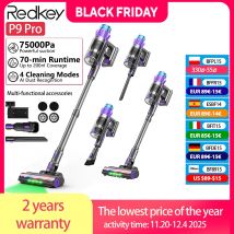 RedKey P9 Pro 650 W 75 kPa Moc ssania Odkurzacz bezprzewodowy 70 minut pracy Wszechstronny odkurzacz ręczny do domu i samochodu Odkurzacz do podłóg