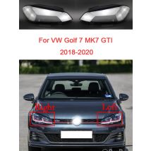 Car Front Headlight Cover For VW Golf 7.5 MK GTI 2018 2019 2020 Plexiglass Replace Original Lampshade Clear Lens Car Accessories