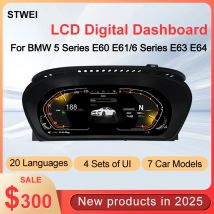 STWEINew Produkt Fabrikpreis Digitales LCD-Auto-Armaturenbrett für BMW 5er E60 E61 6er E63 E64 Kombiinstrument Cockpit