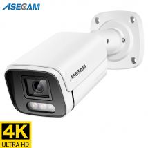 Nuova telecamera IP 4K 8MP audio esterna POE H.265 Onvif Metal Bullet CCTV Home 4MP telecamera di sicurezza per visione notturna a colori