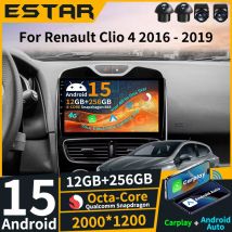 Wireless Carplay Android 15 For Renault Clio 4 2012 - 2016 Stereo 360 Camera GPS DSP Car Radio WIFI Video Player QLED BT RDS