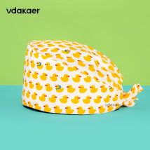 Print Unisex Cartoon Adjustable Scrub Hat Beauty Salon Doctor Nursing Surgical Cap Lab Nurse Hat Women gorro enfermera