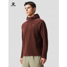 Kelme Men's Sports Hoodie Outdoor Windproof Jacket Casual Running Long Sleeved Fleece Warm Pullover