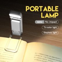 Tragbare wiederaufladbare Buchlampe, 3 Helligkeitsstufen, flexible Clip-on-Buchlichter, LED-Schreibtisch-Leselampe für Kinder, Lesezeichenlampe