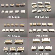 10 Pz SH 1.0/JST 1.25/ZH 1.5/PH 2.0/XH 2.54 Maschio Orizzontale Verticale Pin Header Presa 2/3/4/5/6Pin Alloggiamento PCB Connettore
