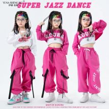 Jazz Dance Hip-Hop Kleidung Kindertag Bühnen performance trend ige coole Nabelschnur modische Mädchen HipHop Kleidung Anzug