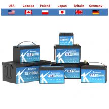 12V 24V 100AH 120AH 200AH LiFePO4 Batteria Bluetooth incorporata BMS Batterie al litio 6000 cicli per camper camper Carrello da golf
